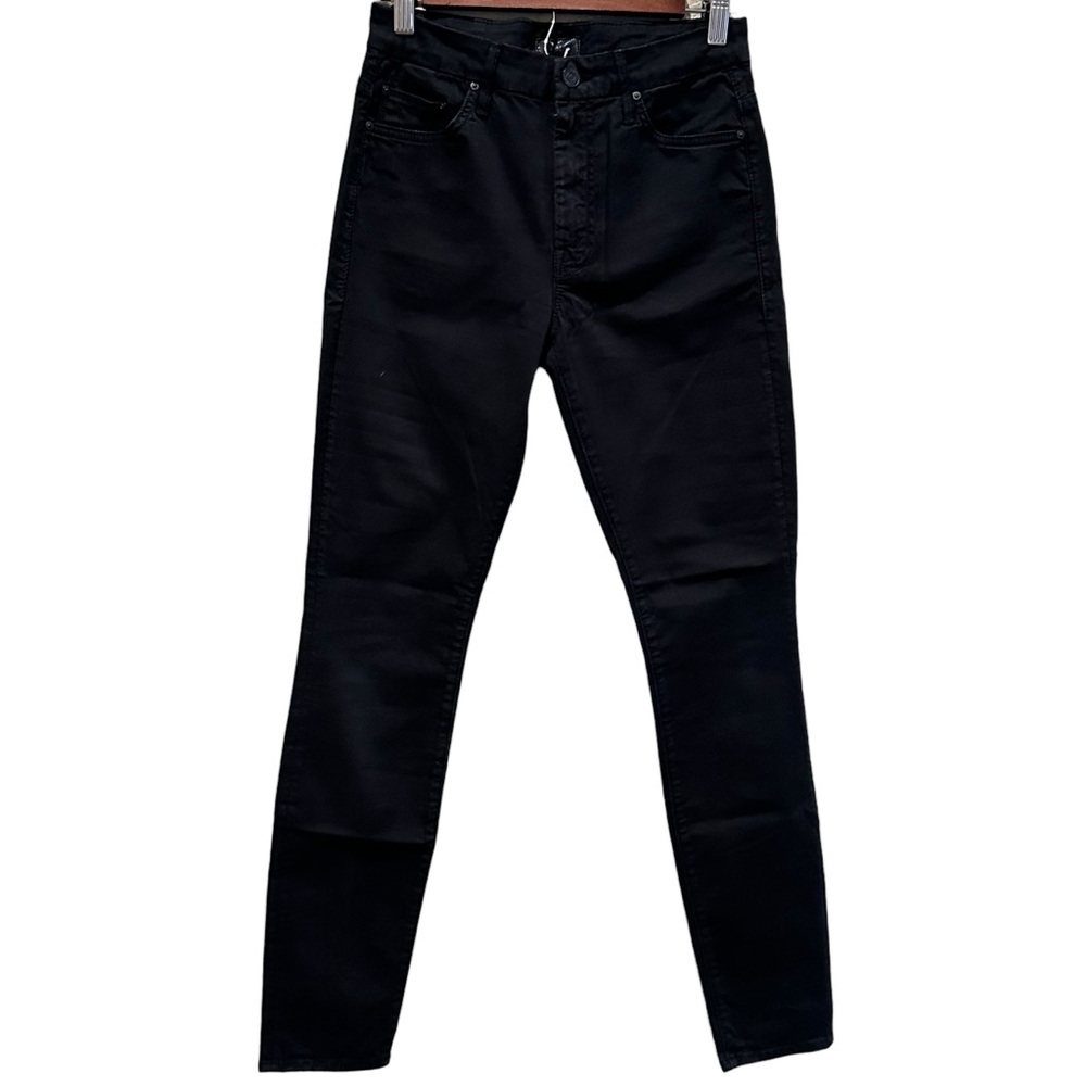 MOTHER High Waisted Looker Ankle Skinny Jeans Touch And Go Black Women’s Size 26 - Picture 1 of 10